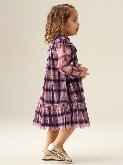 Angel & Rocket Kids' Cleo Mesh Dress, Pink - view 2, Pink