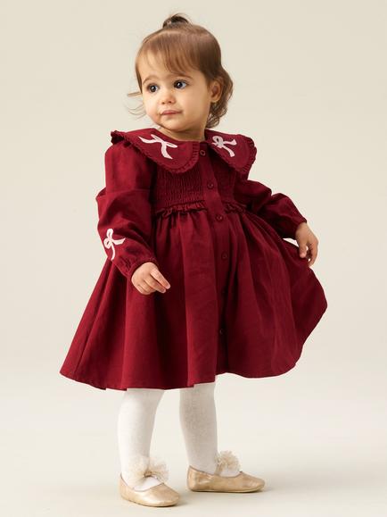 Angel & Rocket Kids' Edie Collared Dress, Natural, Natural