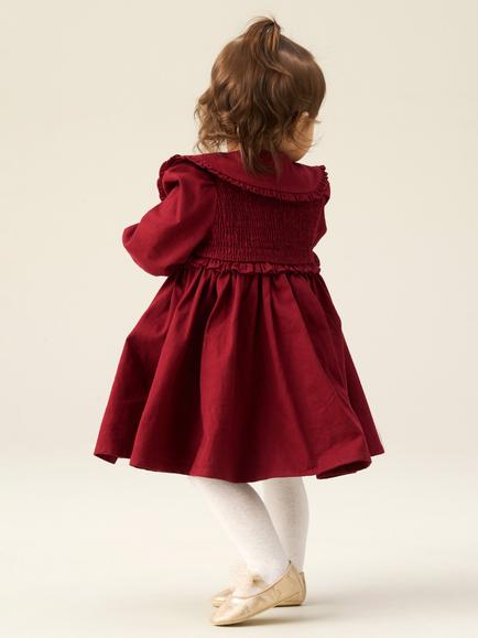 Angel & Rocket Kids' Edie Collared Dress, Natural - view 2, Natural