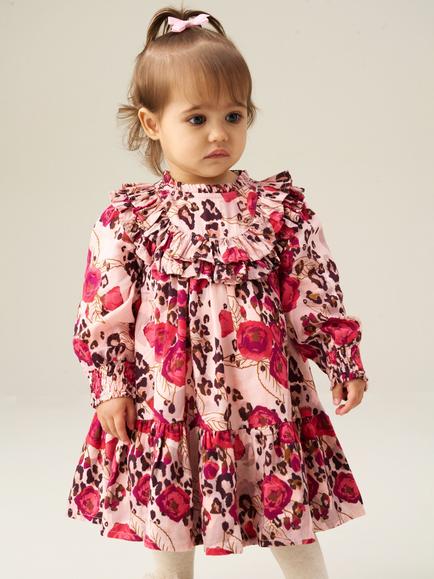Angel & Rocket Baby Lyra Animal Dress, Brown, Brown