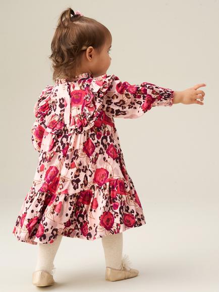Angel & Rocket Baby Lyra Animal Dress, Brown - view 2, Brown