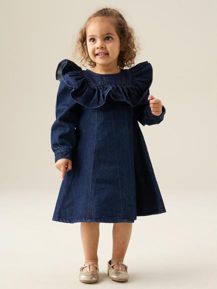 Angel & Rocket Baby Paige Denim Dress, Blue - view 2, Blue