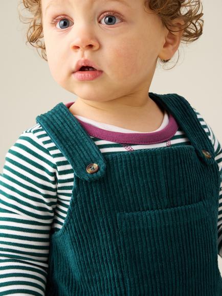 Angel & Rocket Baby Axton Dungaree Set, Blue - view 2, Blue
