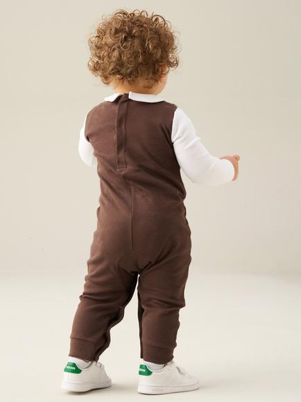 Angel & Rocket Baby Jude Smart Check Waistcoat - view 2, Brown