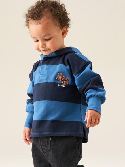 Angel & Rocket Kids' Marco Rugby Shirt, Blue, Blue