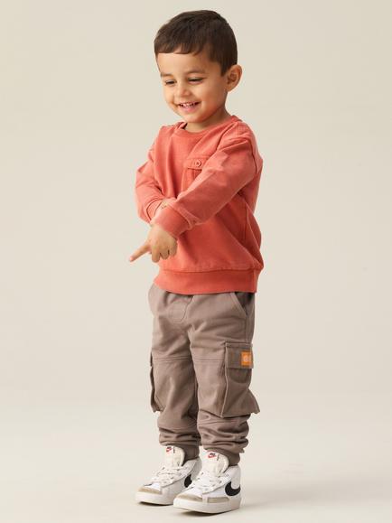 Angel & Rocket Kids' Cut and Sew Joggers, Taupe, Taupe