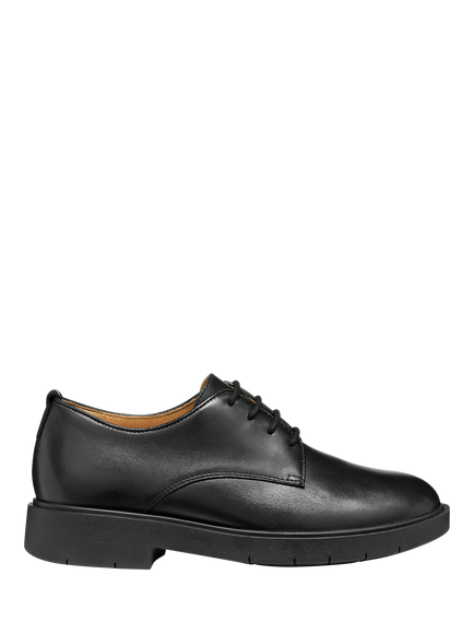 Geox Spherica EC1 Leather Lace Up Derby Shoes, Black, Black