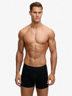 Superdry Boxers, Pack of 3, Black/Black, Black/Black