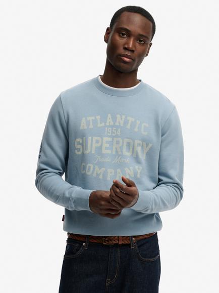 Superdry Coastal Relaxed Sweatshirt, Washed Denim Blue