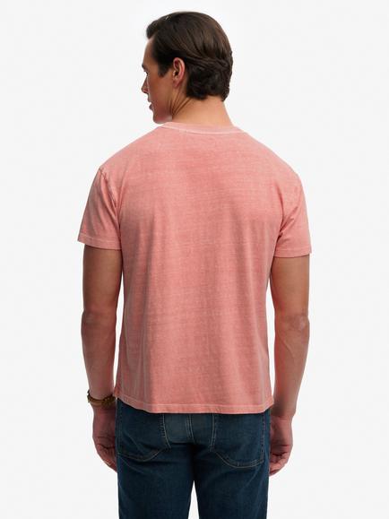 Superdry Classic Cotton Linen Pocket T-Shirt - view 2, Coastal Coral