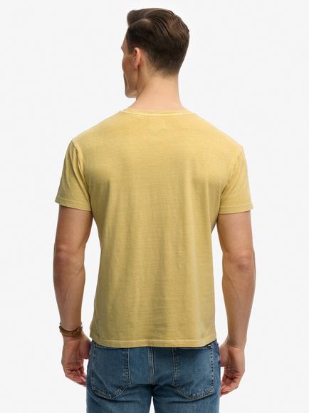 Superdry Classic Cotton Linen Pocket T-Shirt - view 2, Hampton Yellow