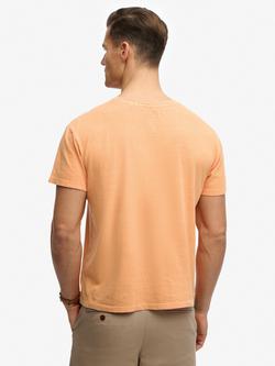 Superdry Classic Cotton Linen Pocket T-Shirt - view 2, Tuscan Orange