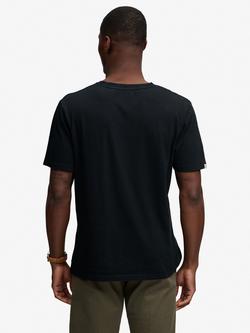 Superdry Classic Cotton Linen V-Neck T-Shirt - view 2, Jet Black