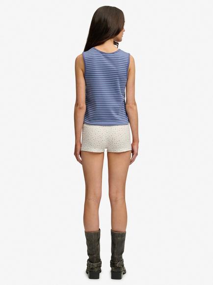 Superdry Athletic Essentials Floral Jersey Pyjama Shorts, Off White/Multi - view 2, Off White/Multi