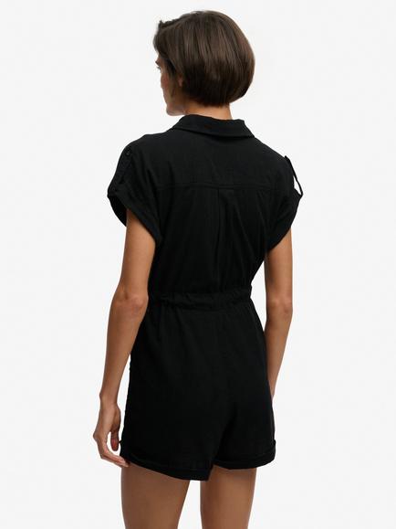 Superdry Belted Utility Playsuit, Black - view 2, Black