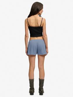 Superdry Athletic Essentials Waffle Retro Shorts - view 2, Tidal Blue