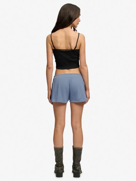 Superdry Athletic Essentials Waffle Retro Shorts - view 2, Tidal Blue