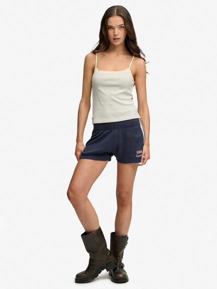 Superdry Athletic Essentials Waffle Retro Shorts, Lauren Navy
