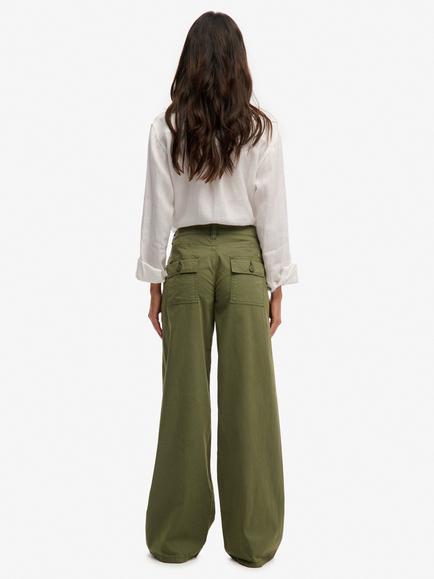 Superdry Baggy Cargo Trousers, Olive Khaki - view 2, Olive Khaki