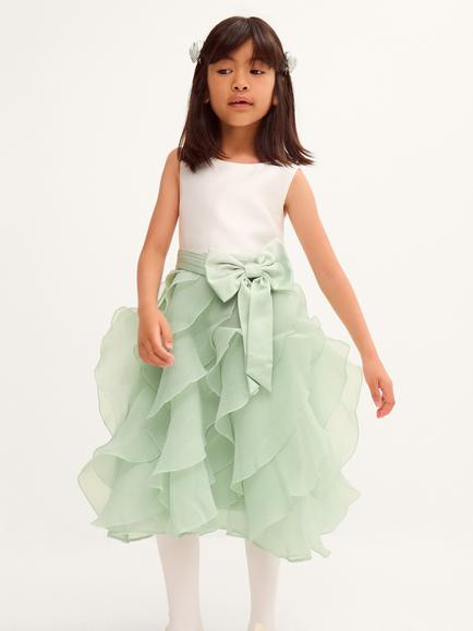 Monsoon Baby Sleeveless Ruffle Dress, Sage, Sage