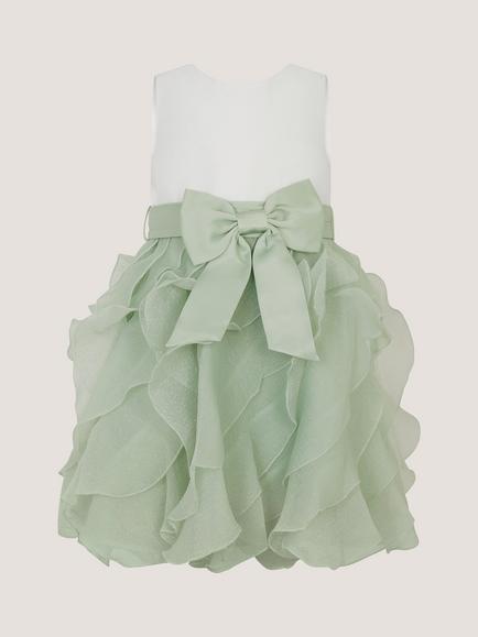 Monsoon Baby Sleeveless Ruffle Dress, Sage, Sage