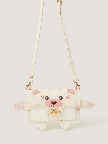 Monsoon Kids' Cherry Bear Bag, Ivory, Ivory