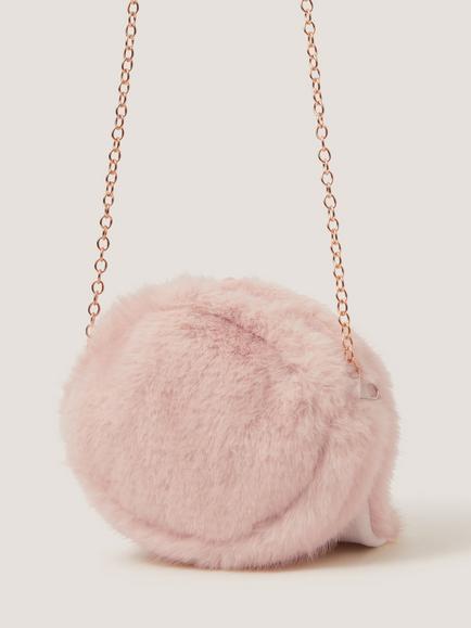 Monsoon Kids' Fluffy Bunny Bag, Pink - view 2, Pink