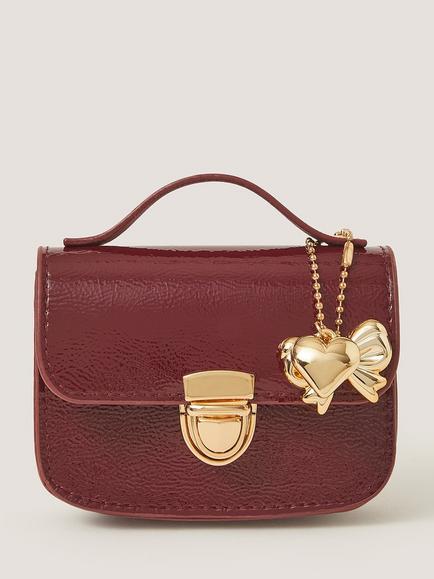 Monsoon Kids' Mini Satchel Charm Bag, Burgundy, Burgundy