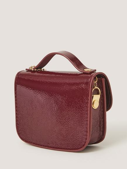 Monsoon Kids' Mini Satchel Charm Bag, Burgundy - view 2, Burgundy