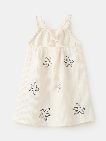 Mango Baby Embroidered Tunic Dress, Raw - view 2, Raw