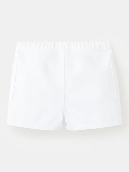 Mango Baby High Rise Elasticated Chino Shorts, Off White - view 2, Off White
