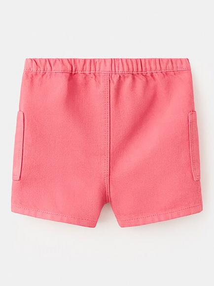 Mango Baby High-Rise Pocket Details Shorts, Red - view 2, Red