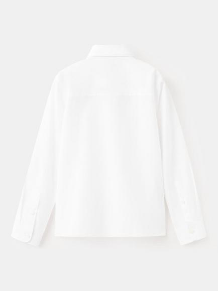 Mango Kids' Slim Fit Oxford Shirt, White - view 2, White