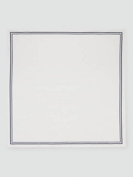 Mango Fular Cotton Handkerchief, White, White