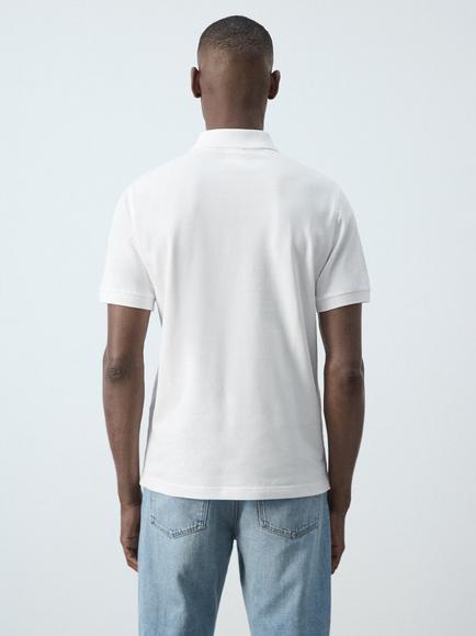 Mango Cotton Regular Cut Polo Shirt - view 2, White