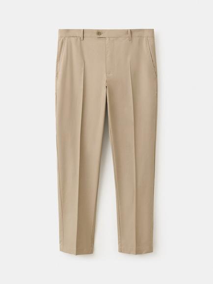 Mango Straight Leg Trousers, Brown, Brown