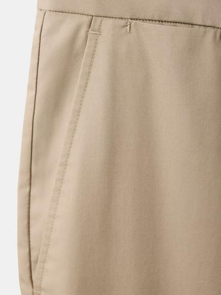 Mango Straight Leg Trousers, Brown - view 2, Brown