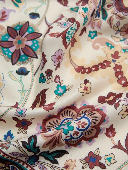 Mango Painterly Floral Scarf, Raw - view 2, Raw