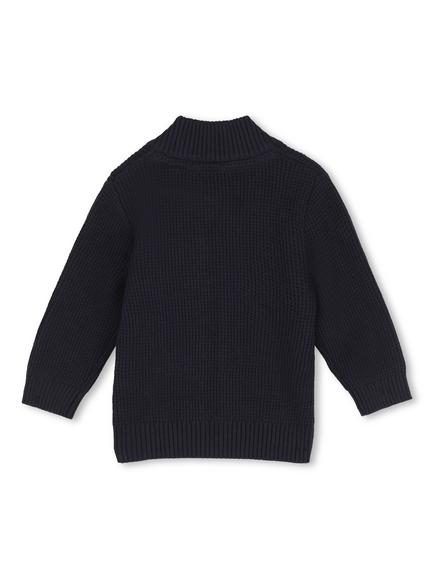 Timberland Baby Cotton Knit Cardigan, Navy - view 2, Navy