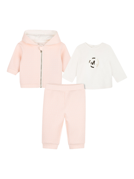 Michael Kors Baby 3-Piece Tracksuit Set, Pink Pale, Pink Pale