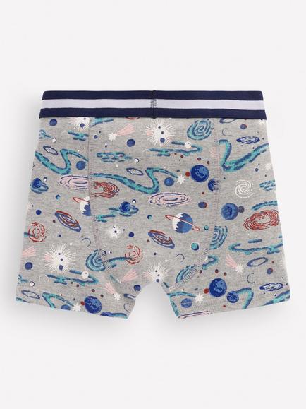 Mini Boden Kids' Printed Boxer Shorts, Pack of 5, Multi Constellations - view 2, Multi Constellations