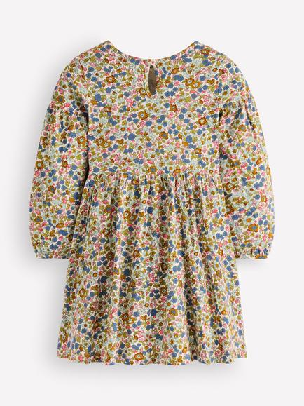 Mini Boden Kids' Blouson Sleeve Floral Cotton Dress, Ditsy Floral - view 2, Ditsy Floral