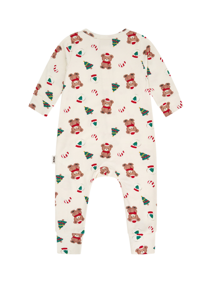 Hux Baby Christmas Time Romper, Eggnog - view 2, Eggnog