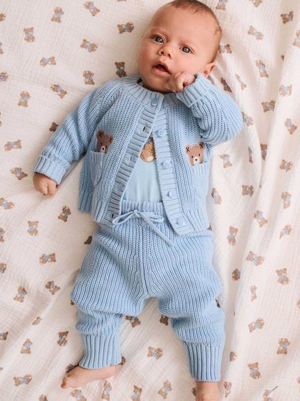 Hux Baby Baby My First Top and Trousers Set - view 2, Baby Blue
