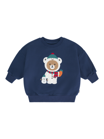 Hux Baby Snowman Sweatshirt, Ink, Ink