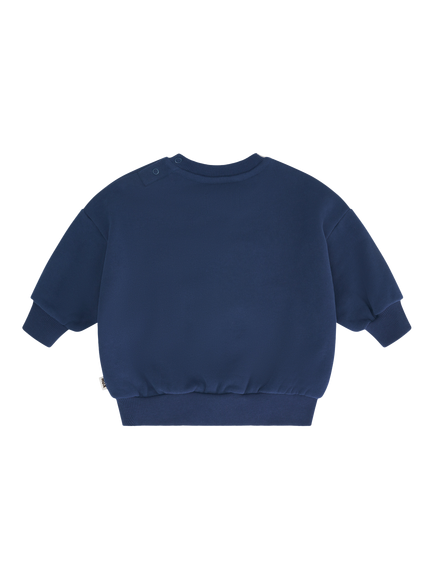 Hux Baby Snowman Sweatshirt, Ink - view 2, Ink