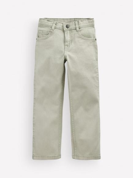 Mini Boden Kids' Easy Straight Slim Fit Jeans, Green Acid Wash, Green Acid Wash