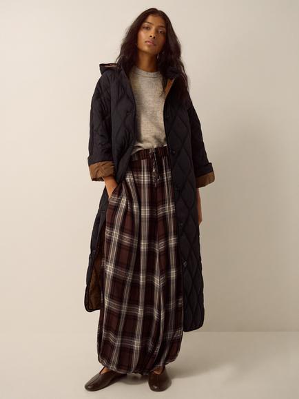 Monsoon Andi Quilted Longline Cape, Black, Black