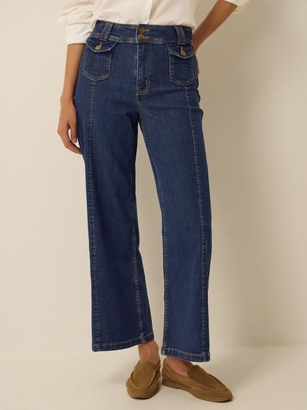 Monsoon Renee Flared Jeans, Indigo, Indigo