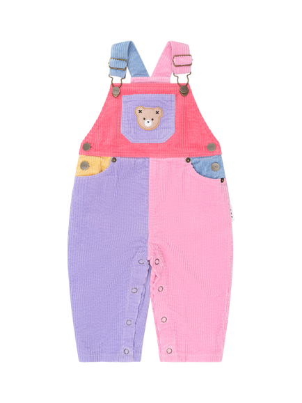 Hux Baby Baby Colour Block Huxbear Dungarees, Multi, Multi